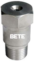 Bete Fog Nozzle - 1/2" Pipe, 120° Spray Angle, Grade 316 Stainless Steel, Full Cone Nozzle - Male Connection, N/R Gal per min at 100 psi, 3/16" Orifice Diam - Benchmark Tooling