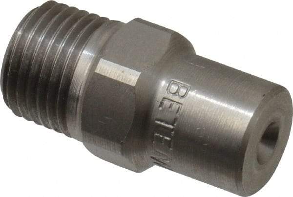 Bete Fog Nozzle - 1/8" Pipe, 60° Spray Angle, Grade 303 Stainless Steel, Full Cone Nozzle - Male Connection, 0.38 Gal per min at 100 psi, 0.043" Orifice Diam - Benchmark Tooling