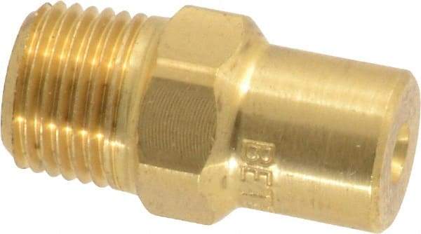 Bete Fog Nozzle - 1/8" Pipe, 60° Spray Angle, Brass, Full Cone Nozzle - Male Connection, 0.77 Gal per min at 100 psi, 0.055" Orifice Diam - Benchmark Tooling