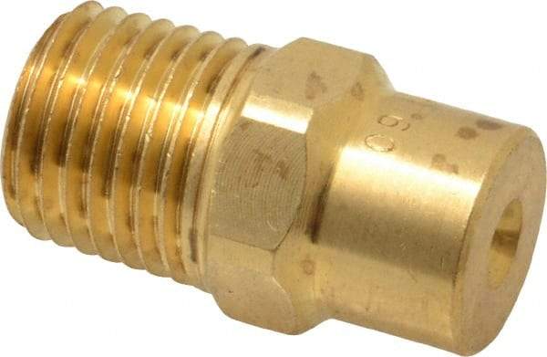 Bete Fog Nozzle - 1/4" Pipe, 60° Spray Angle, Brass, Full Cone Nozzle - Male Connection, 1.54 Gal per min at 100 psi, 0.082" Orifice Diam - Benchmark Tooling