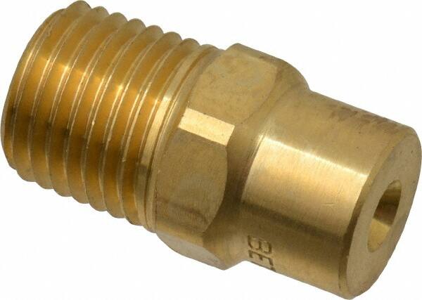 Bete Fog Nozzle - 1/4" Pipe, 60° Spray Angle, Brass, Full Cone Nozzle - Male Connection, 2.31 Gal per min at 100 psi, 0.109" Orifice Diam - Benchmark Tooling