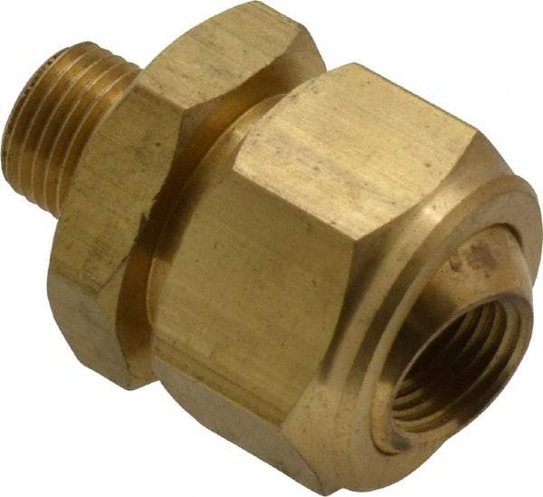 Bete Fog Nozzle - 1/8" Pipe, 40 to 70° Spray Angle, Brass, Adjustable Swivel Joint Nozzle - For Use With Bete - Nozzles Where Alignment of The Spray Direction is Required - Benchmark Tooling