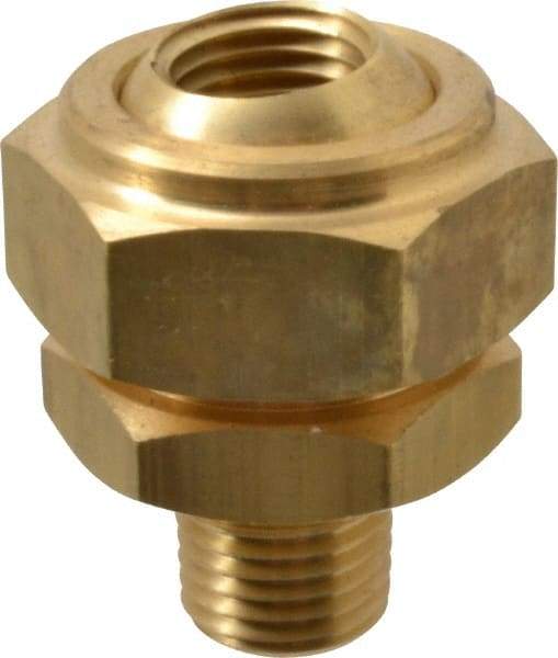 Bete Fog Nozzle - 1/4" Pipe, 40 to 70° Spray Angle, Brass, Adjustable Swivel Joint Nozzle - For Use With Bete - Nozzles Where Alignment of The Spray Direction is Required - Benchmark Tooling