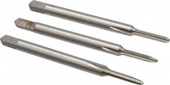 Interstate - #2-56 UNC, 3 Flute, Bottoming, Plug & Taper, Bright Finish, High Speed Steel Tap Set - 1-3/4" OAL, 7/16" Thread Length - Benchmark Tooling