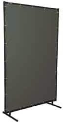 Steiner - 8 Ft. Wide x 6 Ft. High x 3/4 Inch Thick, Cotton Duck Portable Welding Screen Kit - Olive - Benchmark Tooling