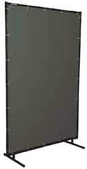 Steiner - 8 Ft. Wide x 6 Ft. High x 3/4 Inch Thick, Cotton Duck Portable Welding Screen Kit - Olive - Benchmark Tooling