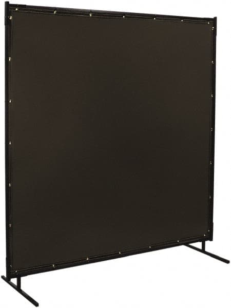 Steiner - 8 Ft. Wide x 6 Ft. High x 3/4 Inch Thick, 14 mil Thick Transparent Vinyl Portable Welding Screen Kit - Gray - Benchmark Tooling