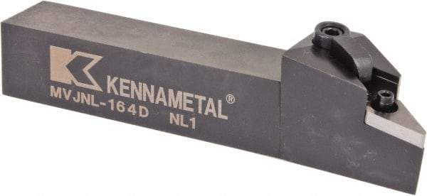 Kennametal - MVJN, Left Hand Cut, 3° Lead Angle, 1" Shank Height x 1" Shank Width, Negative Rake Indexable Turning Toolholder - 6" OAL, VN..43. Insert Compatibility, Series Kenloc - Benchmark Tooling