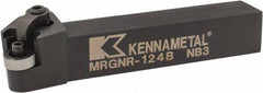 Kennametal - MRGN, Right Hand Cut, 15° Lead Angle, 3/4" Shank Height x 3/4" Shank Width, Negative Rake Indexable Turning Toolholder - 4-1/2" OAL, RN..43 Insert Compatibility, Series Kenloc - Benchmark Tooling