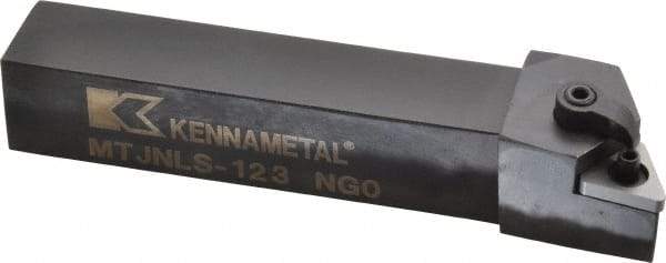 Kennametal - MTJN, Left Hand Cut, 3° Lead Angle, 3/4" Shank Height x 3/4" Shank Width, Negative Rake Indexable Turning Toolholder - 4-1/2" OAL, TN..33. Insert Compatibility, Series Kenloc - Benchmark Tooling