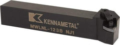 Kennametal - MWLN, Left Hand Cut, 5° Lead Angle, 3/4" Shank Height x 3/4" Shank Width, Negative Rake Indexable Turning Toolholder - 4-1/2" OAL, WN..33. Insert Compatibility, Series Kenloc - Benchmark Tooling