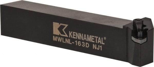 Kennametal - MWLN, Left Hand Cut, 5° Lead Angle, 1" Shank Height x 1" Shank Width, Negative Rake Indexable Turning Toolholder - 6" OAL, WN..33. Insert Compatibility, Series Kenloc - Benchmark Tooling