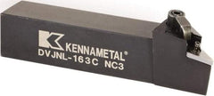 Kennametal - DVJN, Right Hand Cut, 3/4" Shank Height x 3/4" Shank Width, Negative Rake Indexable Turning Toolholder - 4-1/2" OAL, VN.. 332 Insert Compatibility, Series Kenclamp - Benchmark Tooling