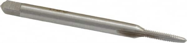 Interstate - #2-56 UNC 2B 3 Flute Bright Finish High Speed Steel Straight Flute Standard Hand Tap - Taper, Right Hand Thread, 1-3/4" OAL, 7/16" Thread Length, H2 Limit, Oversize - Exact Industrial Supply