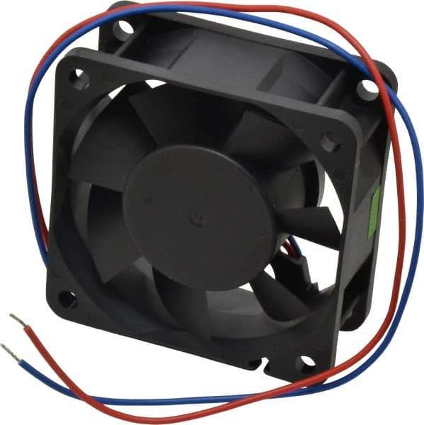 Value Collection - 12 Volts, DC, 20 CFM, Square Tube Axial Fan - 0.13 Amp Rating, 3,500 to 3,800 RPM, 2.36" High x 2.36" Wide x 1" Deep - Benchmark Tooling