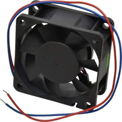 Value Collection - 12 Volts, DC, 20 CFM, Square Tube Axial Fan - 0.13 Amp Rating, 3,500 to 3,800 RPM, 2.36" High x 2.36" Wide x 1" Deep - Benchmark Tooling