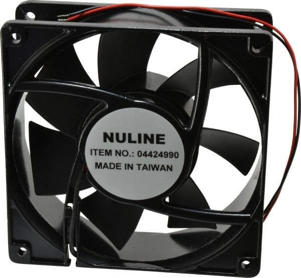 Value Collection - 24 Volts, DC, 145 CFM, Square Tube Axial Fan - 0.8 Amp Rating, 2,600 to 2,900 RPM, 4.7" High x 4.7" Wide x 1-1/2" Deep - Benchmark Tooling