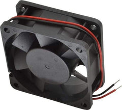 Value Collection - 24 Volts, DC, 20 CFM, Square Tube Axial Fan - 0.12 Amp Rating, 3,500 to 3,800 RPM, 2.36" High x 2.36" Wide x 1" Deep - Benchmark Tooling