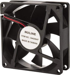 Value Collection - 24 Volts, DC, 37.5 CFM, Square Tube Axial Fan - 0.13 Amp Rating, 2,700 to 3,000 RPM, 3.15" High x 3.15" Wide x 1" Deep - Benchmark Tooling