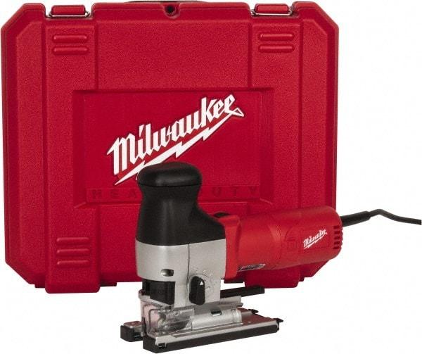 Milwaukee Tool - 6.2 Amp, 500 to 3,000 SPM, 1 Inch Stroke Length, Electric Jigsaw - 120V, 9-1/2 Ft. Cord Length, 45° Cutting Angle - Benchmark Tooling