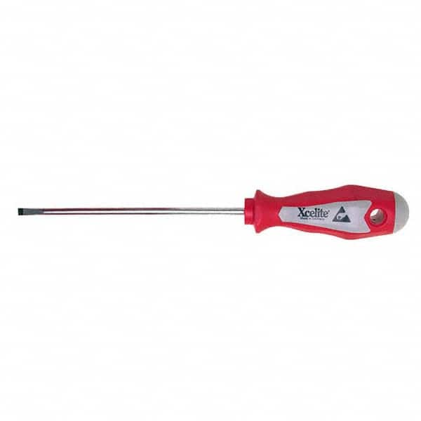 Xcelite - 6" Blade Width x 9-3/4" OAL Electronic/Electrostatic Slotted Screwdriver - Benchmark Tooling