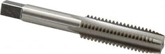 Interstate - 1/2-13 UNC 4 Flute Bright Finish High Speed Steel Straight Flute Standard Hand Tap - Plug, Right Hand Thread, 3-3/8" OAL, 1-21/32" Thread Length, H1 Limit, Oversize - Exact Industrial Supply