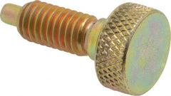 Gibraltar - 3/8-16, 3/4" Thread Length, 0.185" Max Plunger Diam, 1 Lb Init to 8 Lb Final End Force, Knob Handle Plunger - Knurled Knob, 0.94" Body Length, 3/4" Length Under Head/Shoulder, 0.218" Plunger Projection - Benchmark Tooling