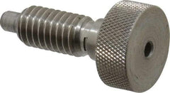 Gibraltar - 3/8-16, 3/4" Thread Length, 0.185" Max Plunger Diam, 1 Lb Init to 8 Lb Final End Force, Knob Handle Plunger - Knurled Knob, 0.94" Body Length, 3/4" Length Under Head/Shoulder, 0.218" Plunger Projection - Benchmark Tooling