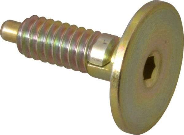 Gibraltar - 1/4-20, 0.4" Thread Length, 0.123" Max Plunger Diam, 1 Lb Init to 4 Lb Final End Force, Locking Knob Handle Plunger - Countersunk Knob, 1/8" Plunger Projection - Benchmark Tooling