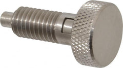 Gibraltar - 1/2-13, 0.65" Thread Length, 1/4 to 1/4" Max Plunger Diam, 0.5 Lb Init to 4 Lb Final End Force, Locking Knob Handle Plunger - Knurled Knob, 0.9" Length Under Head/Shoulder, 1/4" Plunger Projection - Benchmark Tooling