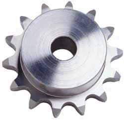 U.S. Tsubaki - 12 Teeth, 3/4" Chain Pitch, Chain Size 60, Plain Bore Sprocket - 3/4" Bore Diam, 2.898" Pitch Diam, 3-1/4" Outside Diam - Benchmark Tooling