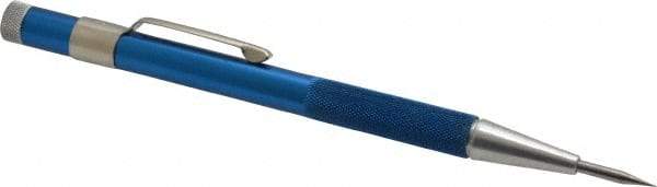 Made in USA - 5-1/2" OAL Nonretractable Pocket Scriber - Aluminum with Hardened Steel Point - Benchmark Tooling