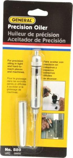 General - Spout, Precision-Needle Oiler - 2-1/4" Long Needle, Aluminum Body - Benchmark Tooling