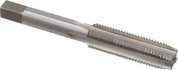 Interstate - 7/16-20 UNF 4 Flute Bright Finish High Speed Steel Straight Flute Standard Hand Tap - Plug, Right Hand Thread, 3-5/32" OAL, 1-7/16" Thread Length, H2 Limit, Oversize - Exact Industrial Supply