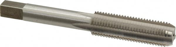 Interstate - 7/16-20 UNF 4 Flute Bright Finish High Speed Steel Straight Flute Standard Hand Tap - Bottoming, Right Hand Thread, 3-5/32" OAL, 1-7/16" Thread Length, H2 Limit, Oversize - Exact Industrial Supply