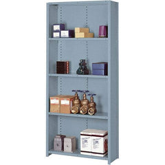 Lyon - 5 Shelf, 600 Lb. Capacity, Closed Shelving Starter Unit - 36 Inch Wide x 24 Inch Deep x 84 Inch High, Gray - Benchmark Tooling