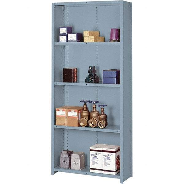 Lyon - 5 Shelf, 600 Lb. Capacity, Closed Shelving Starter Unit - 36 Inch Wide x 18 Inch Deep x 84 Inch High, Gray - Benchmark Tooling