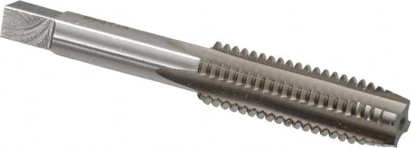 Interstate - 1/2-13 UNC 4 Flute Bright Finish High Speed Steel Straight Flute Standard Hand Tap - Plug, Right Hand Thread, 3-3/8" OAL, 1-21/32" Thread Length, H2 Limit, Oversize - Exact Industrial Supply