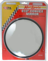 Value Collection - Automotive Full Size Convex Round Mirror with L Bracket - Stainless Steel, 8-1/2" Mirror Diam - Benchmark Tooling