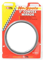 Value Collection - Automotive Full Size Convex Round Mirror with L Bracket - Black, 5" Mirror Diam - Benchmark Tooling