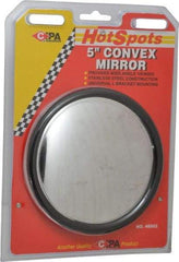 Value Collection - Automotive Full Size Convex Round Mirror with L Bracket - Stainless Steel, 5" Mirror Diam - Benchmark Tooling