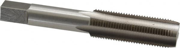 Interstate - 5/8-18 UNF 4 Flute Bright Finish High Speed Steel Straight Flute Standard Hand Tap - Plug, Right Hand Thread, 3-13/16" OAL, 1-13/16" Thread Length, H2 Limit, Oversize - Exact Industrial Supply