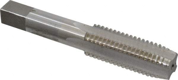 Interstate - 3/4-10 UNC 4 Flute Bright Finish High Speed Steel Straight Flute Standard Hand Tap - Plug, Right Hand Thread, 4-1/4" OAL, 2" Thread Length, H2 Limit, Oversize - Exact Industrial Supply