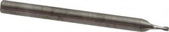 RobbJack - 0.04", 0.06" LOC, 1/8" Shank Diam, 1-1/2" OAL, 2 Flute, Solid Carbide Square End Mill - Single End, Uncoated, Spiral Flute, 30° Helix, Centercutting, Right Hand Cut, Right Hand Flute, Series SS-2 - Benchmark Tooling