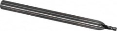 RobbJack - 0.047", 0.0705" LOC, 1/8" Shank Diam, 1-1/2" OAL, 4 Flute, Solid Carbide Square End Mill - Single End, Uncoated, Spiral Flute, 30° Helix, Centercutting, Right Hand Cut, Right Hand Flute, Series SS-4 - Benchmark Tooling