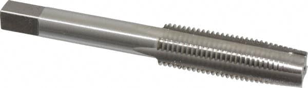 Interstate - 7/16-20 UNF 4 Flute Bright Finish High Speed Steel Straight Flute Standard Hand Tap - Taper, Right Hand Thread, 3-5/32" OAL, 1-7/16" Thread Length, H3 Limit, Oversize - Exact Industrial Supply