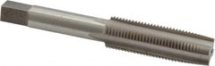Interstate - 1/2-20 UNF 3B 4 Flute Bright Finish High Speed Steel Straight Flute Standard Hand Tap - Taper, Right Hand Thread, 3-3/8" OAL, 1-21/32" Thread Length, H3 Limit, Oversize - Exact Industrial Supply
