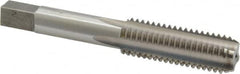 Interstate - 9/16-12 UNC 4 Flute Bright Finish High Speed Steel Straight Flute Standard Hand Tap - Bottoming, Right Hand Thread, 3-5/8" OAL, 1-21/32" Thread Length, H3 Limit, Oversize - Exact Industrial Supply