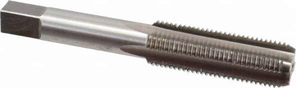 Interstate - 9/16-18 UNF 4 Flute Bright Finish High Speed Steel Straight Flute Standard Hand Tap - Bottoming, Right Hand Thread, 3-5/8" OAL, 1-21/32" Thread Length, H3 Limit, Oversize - Exact Industrial Supply
