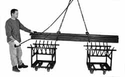 Bayhead Products - 800 Lb Capacity Steel Bar & Pipe Truck - 23" OAW - Benchmark Tooling